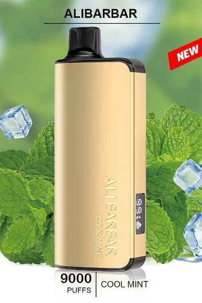 ALIBARBAR INGOT Kiwi Pineapple disposable vape, delivering 9000 puffs of tropical flavor in a sleek design.