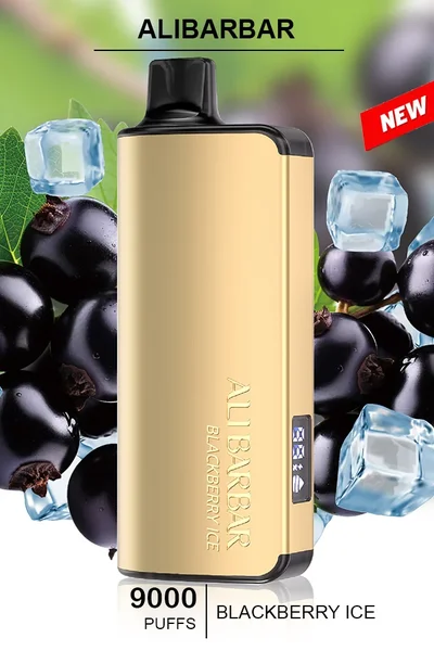 ALIBARBAR INGOT Blackberry Ice disposable vape, providing 9000 puffs of refreshing blackberry flavor with a cool menthol finish.